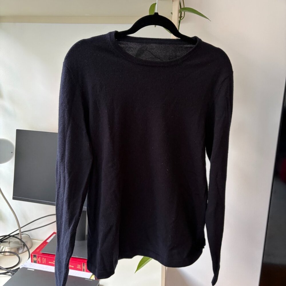 Theory 100% Merino Wool Crewneck Sweater Navy (M)